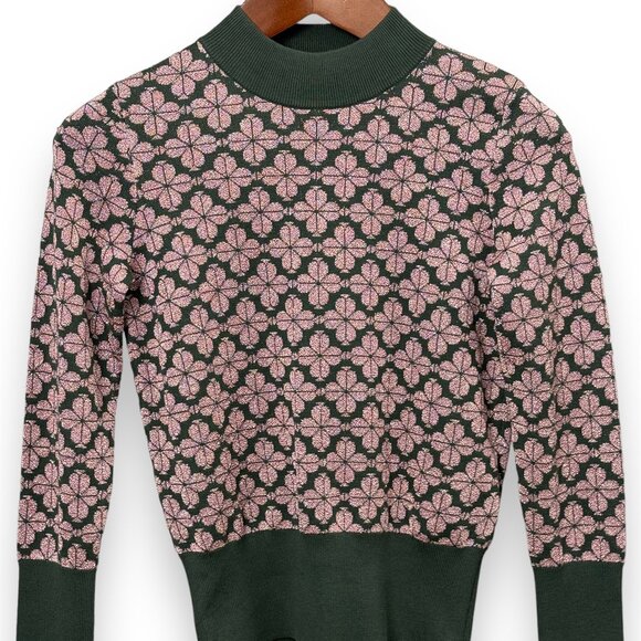 BNWT Kate Spade New York Turtleneck Sweater with Spade Flower Pattern - Picture 6 of 12